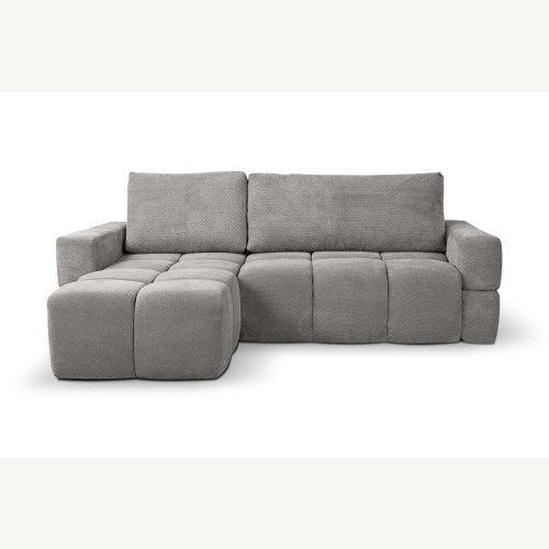 Fumo Komfortowa sofa narożna pikowana Tkanina Onega 07